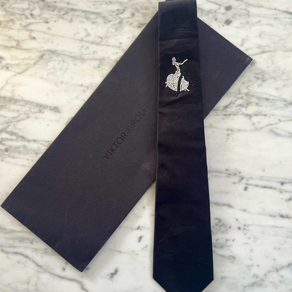 Viktor & Rolf Monsieur Crystal Silk Tie - Rare! - Picture 3 of 5